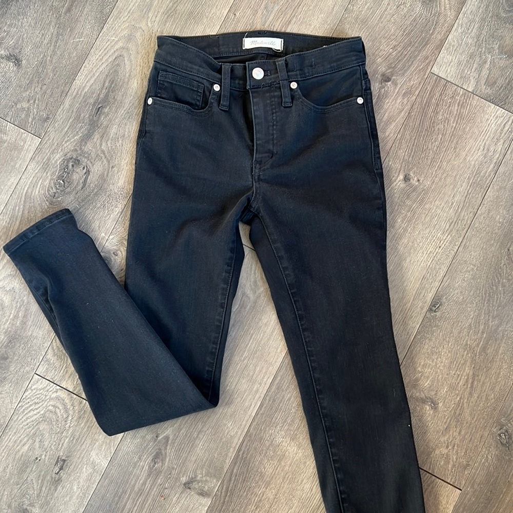 Madewell black skinny jeans 26